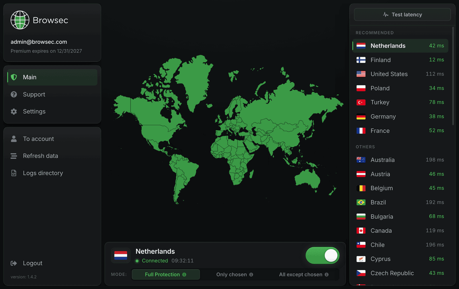 Windows, macOS ve Linux için Browsec VPN masaüstü uygulaması